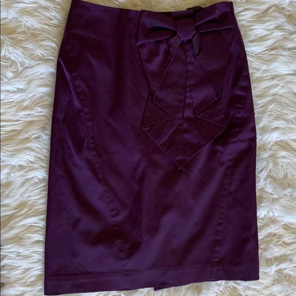 H&M purple midi skirt with bow sz 6